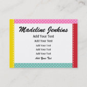 Stickerei - Mode - Seamstress - SRF Visitenkarte (Rückseite)