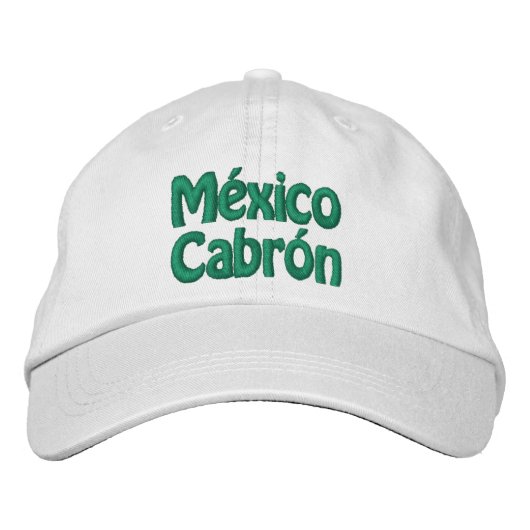 Stickerei-Mütze "México Cabrón" Bestickte Baseballkappe (Vorderseite)