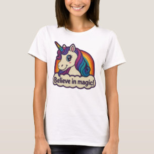 Stickerei Mythic Einhorn Magisches gehörntes Tier T-Shirt
