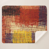 Stickerei - nahtloser Ziergegenstand. Farbige Lini Sherpadecke (Vorderseite (Horizontal))