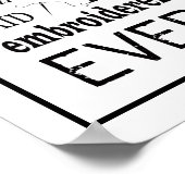 Stickerei nicht genug Raum für Thread-Handwerkskun Poster (Ecke)