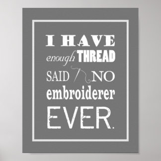 Stickerei nicht genug, Thread Craft Room dunkel Poster