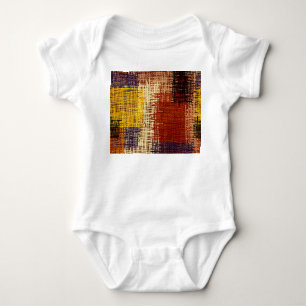 Stickerei-Ornament, farbige Linien, Boho-Stil Baby Strampler