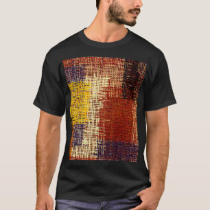 Stickerei-Ornament, farbige Linien, Boho-Stil T-Shirt