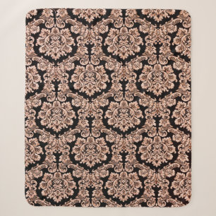 Stickerei rote Rosen vintage nahtloses Muster. Bea Sherpadecke