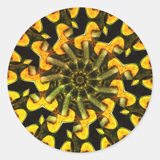 Stickerei Runder Aufkleber (Vorderseite)