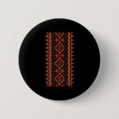 Stickerei Ukraine Vyshyvanka Print Ethnic Muster Button (Vorderseite)