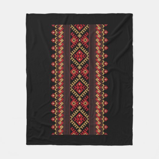 Stickerei Ukraine Vyshyvanka Print Ethnic Muster Fleecedecke (Vorderseite)