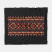 Stickerei Ukraine Vyshyvanka Print Ethnic Muster Fleecedecke (Vorderseite (Horizontal))