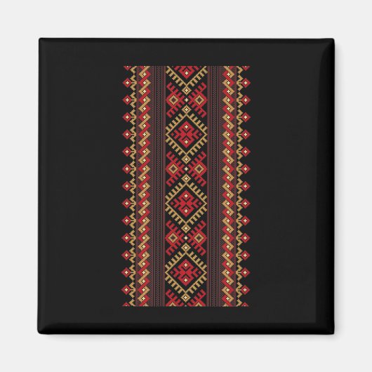 Stickerei Ukraine Vyshyvanka Print Ethnic Muster Magnet (Vorne)