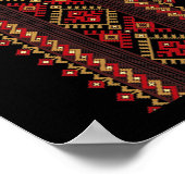 Stickerei Ukraine Vyshyvanka Print Ethnic Muster Poster (Ecke)