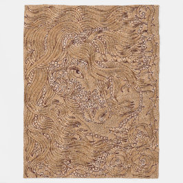 Stickerei Unicorn Holzart Fleecedecke