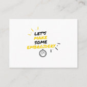 Stickerei Visitenkarte (Vorderseite)