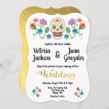 Stickerei Zucker Schädel mexikanische Hochzeitsein