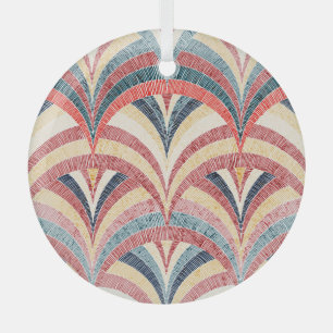 Stickereibestickter, schwach böhmischer, nahtloser ornament aus glas
