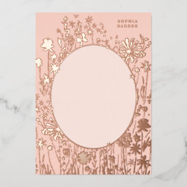 Stickereibesticktes Blankenrot Gold Folieneinladung