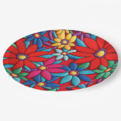 Stickereidesign Pappteller (Schrägansicht)