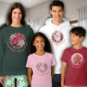 Stickereieffekt Rosa Weihnachtsbäume Freude & Frie T-Shirt