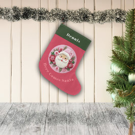 Stickereieffekt Weihnachten Weihnachtsmann Individ Großer Weihnachtsstrumpf