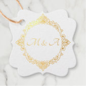 Stickereien auf der Spitze Geschenkanhänger (Vorderseite)