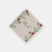 Stickereien botanischer Blumengarten Serviette (Ecke)