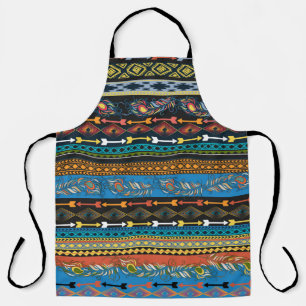 Stickereien, bunte, vereinfachte ethnische Federn Schürze