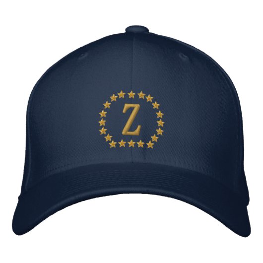 Stickereien für den Monogramm-Single Bestickte Kappe (Vorderseite)