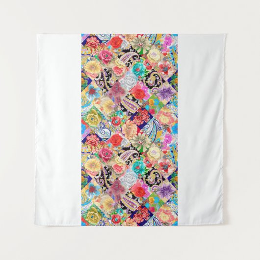 Stickereien mit Blumennekkeramik mit Blume und Wandteppich (Vorderseite (Horizontal))