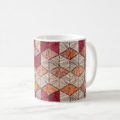 Stickereien mit Hexagons: Bohemisches Patchwork Pr Kaffeetasse (VorderseiteRechts)