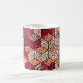 Stickereien mit Hexagons: Bohemisches Patchwork Pr Kaffeetasse (Mittel)