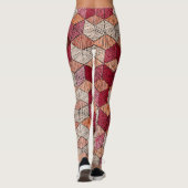 Stickereien mit Hexagons: Bohemisches Patchwork Pr Leggings (Rückseite)