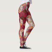 Stickereien mit Hexagons: Bohemisches Patchwork Pr Leggings (Rechts)
