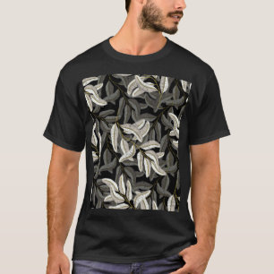 Stickereien: Schwarzweißdruck. T-Shirt
