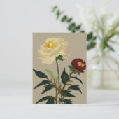 Stickereien Vintage Blume Feiertagspostkarte (Stehend Vorderseite)