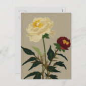 Stickereien Vintage Blume Feiertagspostkarte (Vorne/Hinten)