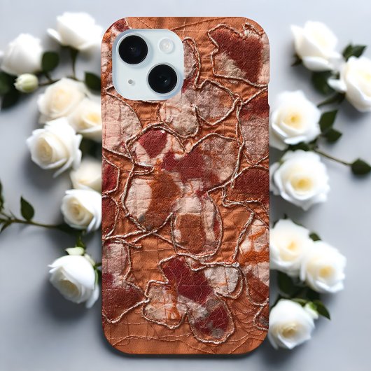 Stickereien von Orangenschmetterlingen aus Boho Case-Mate iPhone Hülle