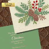 Stickereien Weihnachten Folien Feiertagskarte