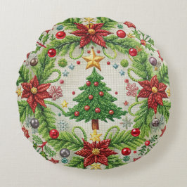 Stickereien Weihnachtsbaum Kissen Festlicher Feier