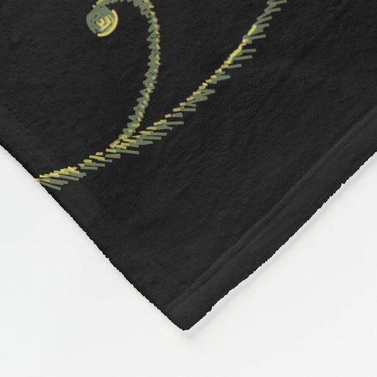 Stickereier Lila Irisschwarzer Hintergrund. Fleecedecke (Ecke)