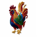 Stickereihahn - Stickerei, traditionelles Tier Freistehende Fotoskulptur<br><div class="desc">Stickereihahn - Stickerei traditionelles Tier von CallisC</div>
