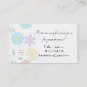 Stickereihandnähte Blume Visitenkarte (Rückseite)