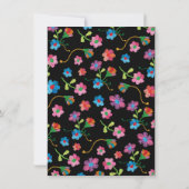 Stickereikunst Hochzeit der Blumen Einladung (Rückseite)