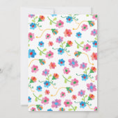 Stickereikunst Hochzeit der Blumen Einladung (Rückseite)