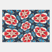 Stickereimuster für die Blume Geschenkpapier Set (Vorderseite)