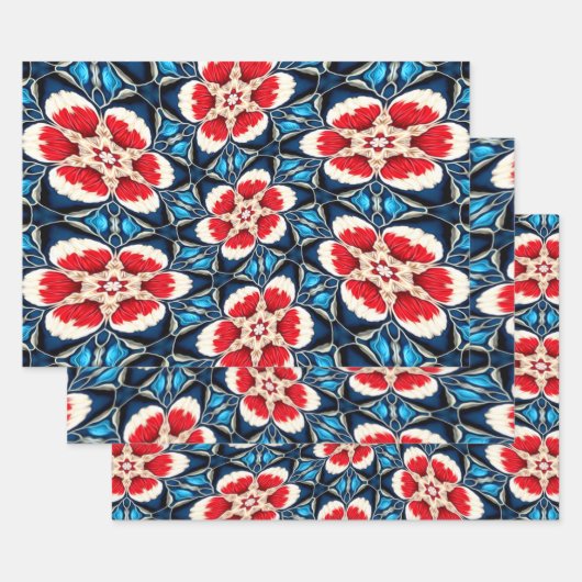 Stickereimuster für die Blume Geschenkpapier Set (Set)