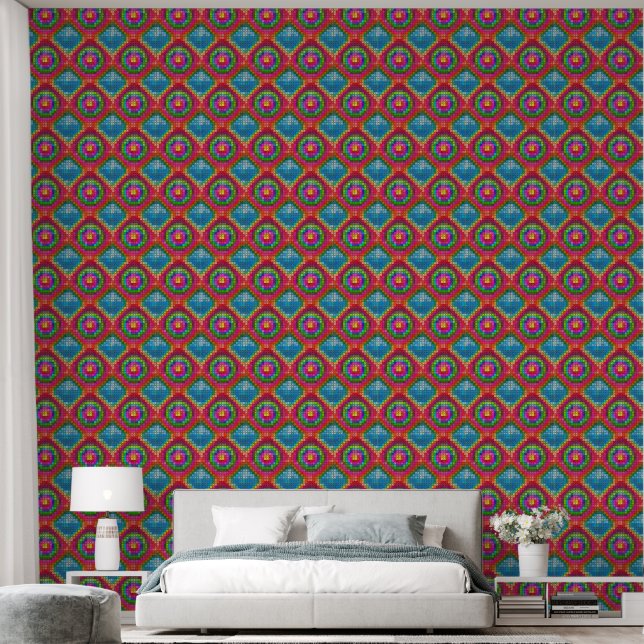 Stickereimuster Tapete (Schlafzimmer)