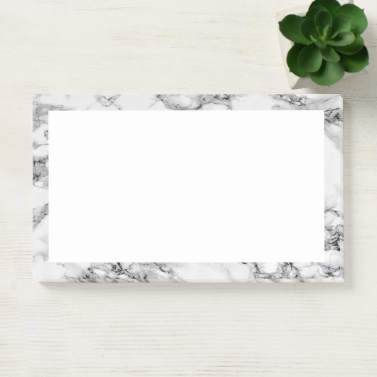 Stickereinotizen aus weißem Marmor Post-it Klebezettel (Büro)