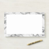 Stickereinotizen aus weißem Marmor Post-it Klebezettel (Auf Schreibtisch)