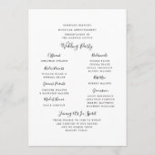 Stickereiprogramm für Florals Hochzeit Programm (Rückseite)