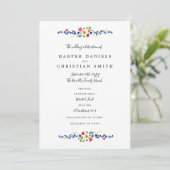 Stickereiprogramm für Florals Hochzeit Programm (Stehend Vorderseite)